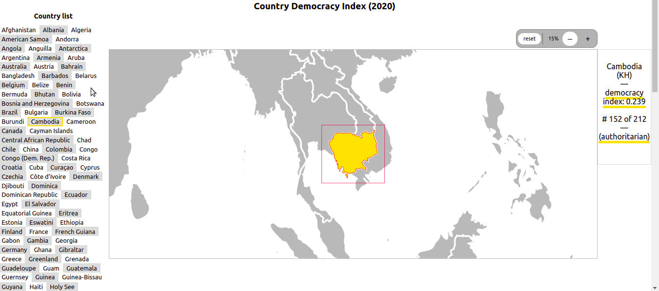 Demo SVG worldmap